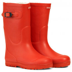 Bottes de pluie fourrées enfant sale