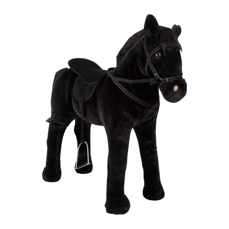 cheval debout avec son noir