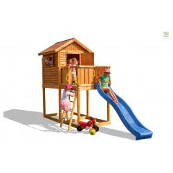 Aire de jeux enfant Fungoo Maxi Spider Land avec 2 toboggans