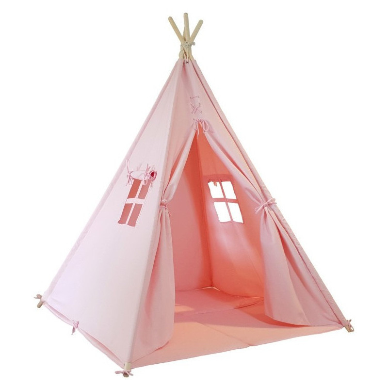 Tente Tipi Alba pour Enfants avec Tapis pour l'intérieur 120x120 cm - SUNNY  - Loisir-Plein-Air