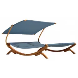 Chaise longue double Mallorca - Bleu - AXI