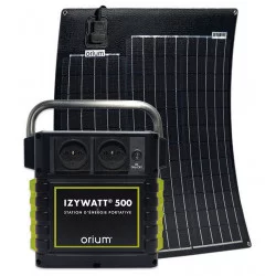 Pack station d'énergie portative IZYWATT 500 + Panneau solaire semi-rigide 50W - ORIUM