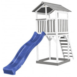 Tour de jeux Beach Tower avec toboggan - Gris/Blanc - AXI