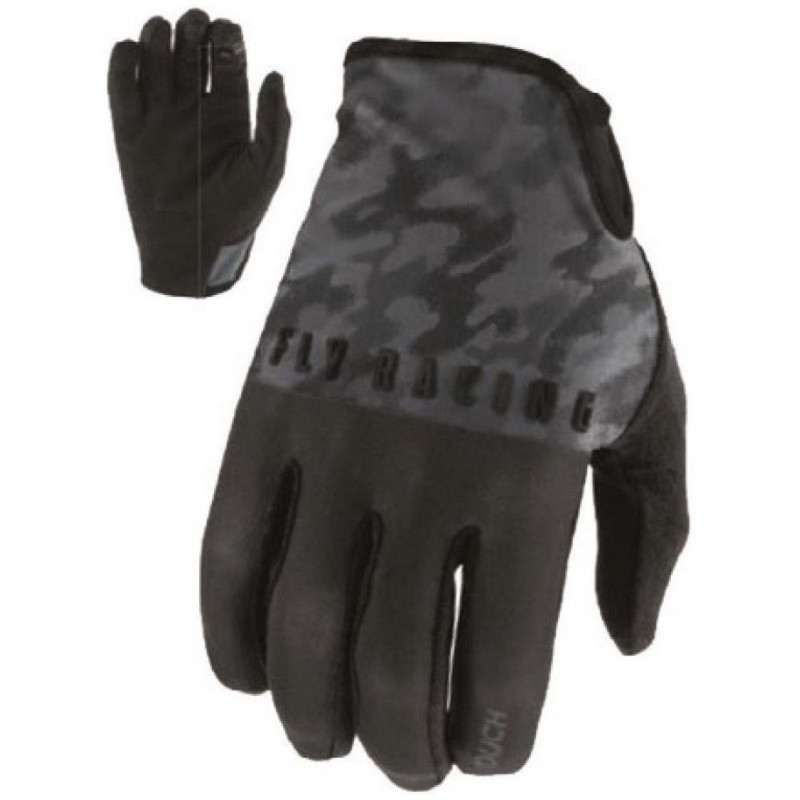 gants media noir gris camo