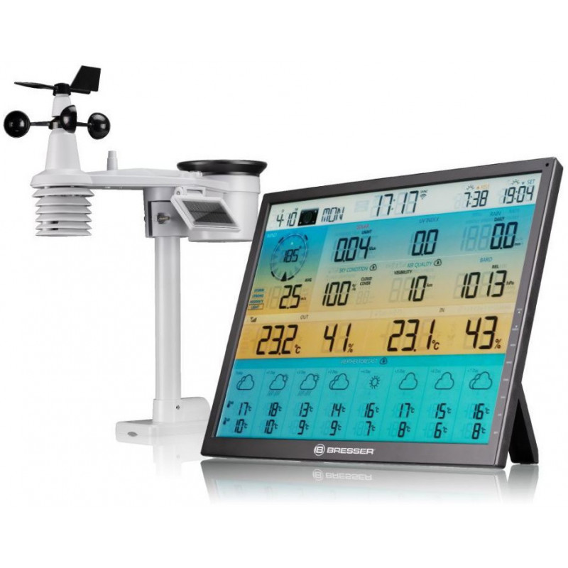 Station météo solaire 4CAST XL 8 jours WLAN 7 en 1 - BRESSER -  Loisir-Plein-Air