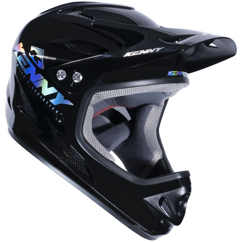 casque down hill holographic black