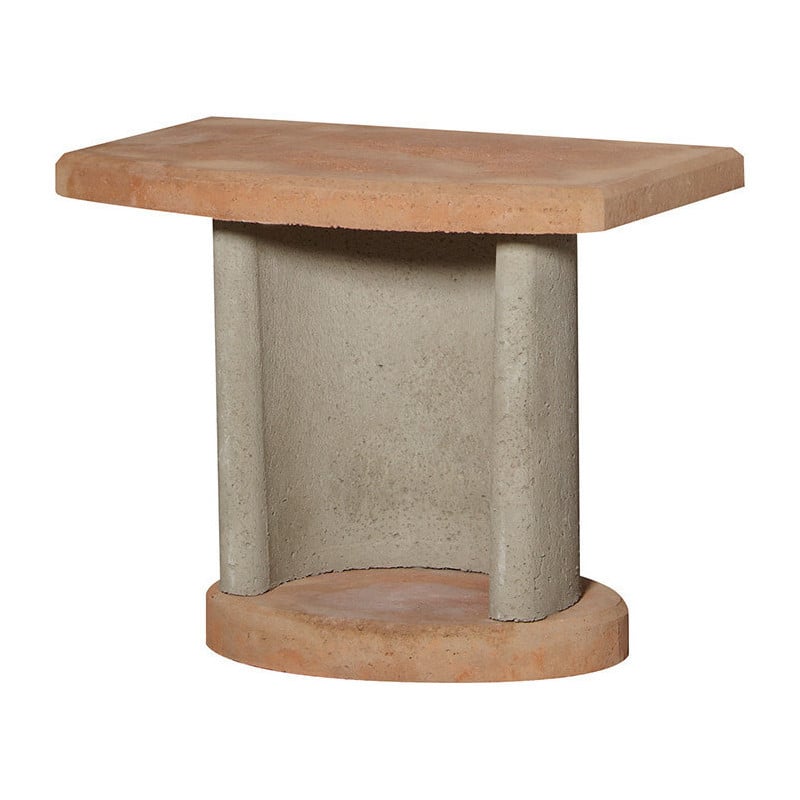 table d'appoint grise et terracotta