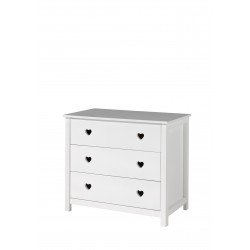 Commode AMORI 3 tiroirs blancs