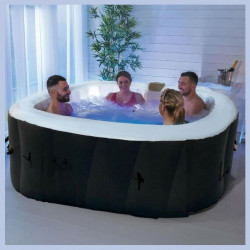 Ospazia - Spa gonflable carré 2 personnes - Achat/Vente jacuzzi pas cher 