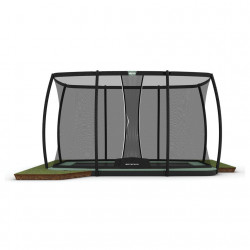 Trampoline Ultim Champion ECO Flatground 410 Vert + Filet de sécurité Deluxe XL - BERG