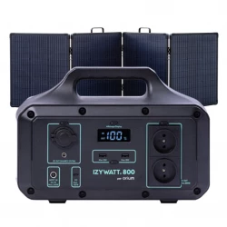 Pack Station d'énergie portative IZYWATT 800 + Panneau solaire 200W - ORIUM