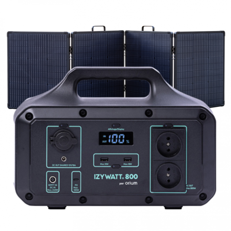 pack station d'energie izywatt 800 + panneau 200w