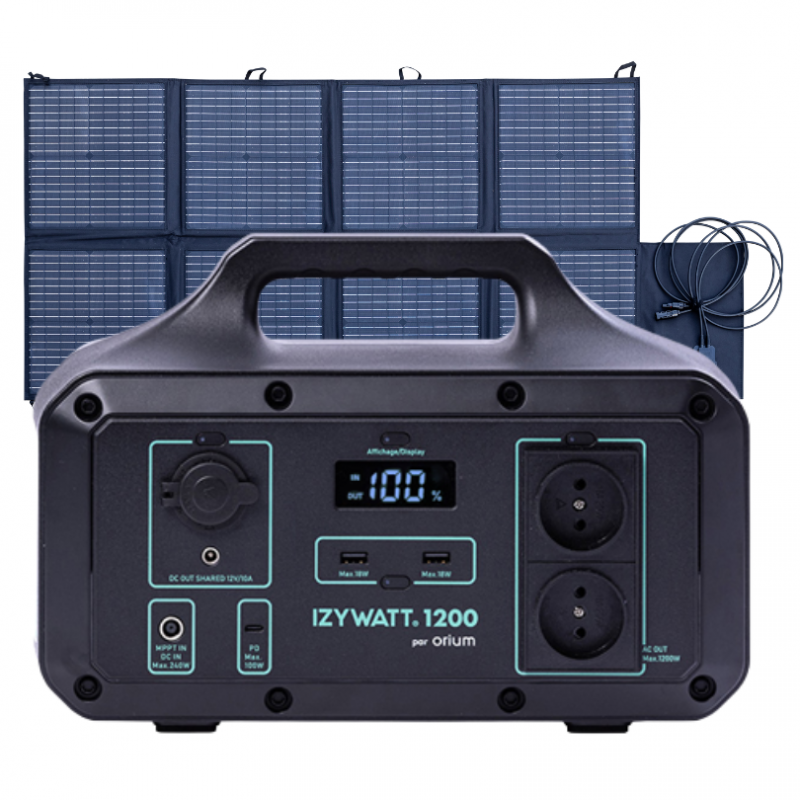 pack station izywatt 1200 + panneau solaire 160w