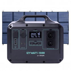 Pack station d'énergie IZYWATT 1500 + Panneau solaire 400W - ORIUM