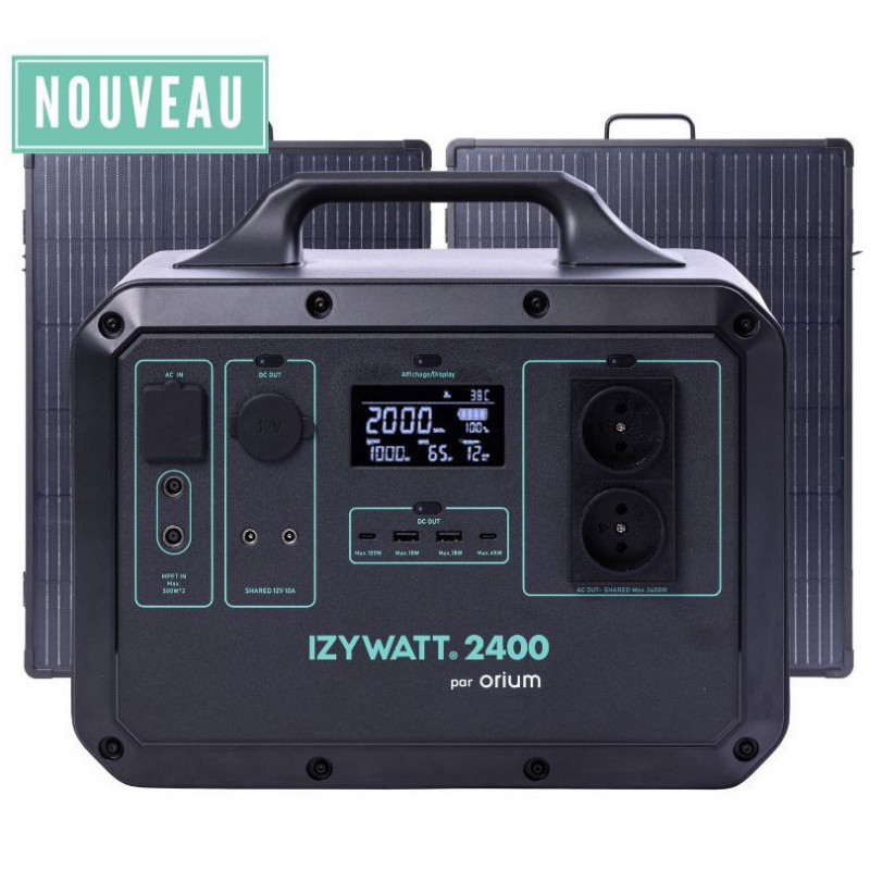 pack station izywatt 2400 + 2 panneaux 315w