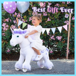 Ponycycle - Ponycycle Licorne rose à monter Age 4-8 ans - Hauteur