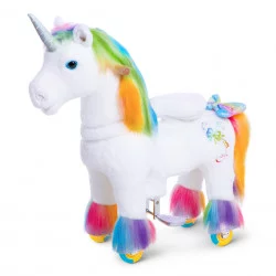 Ponycycle Modèle X avec frein - Licorne Rainbow - 3/5 ans