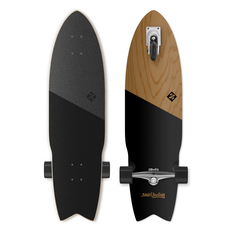 longboard shark attack koa black