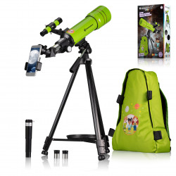 Télescope à objectif Junior 70/400 avec sac à dos vert - BRESSER