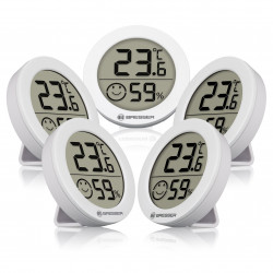 Lot de 5 Thermo-hygromètres Smiley - BRESSER
