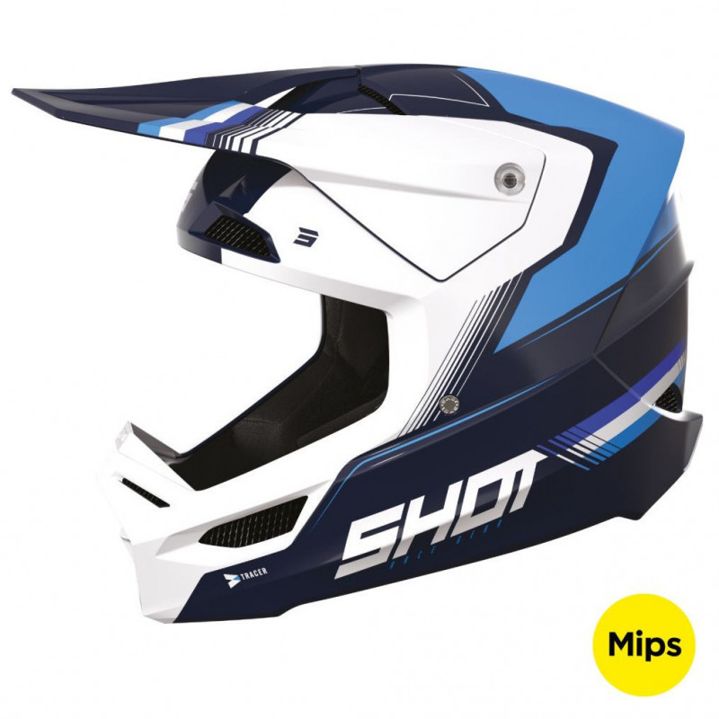 casque race tracer blue glossy