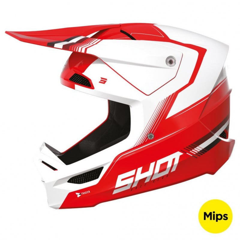 casque race tracer red glossy