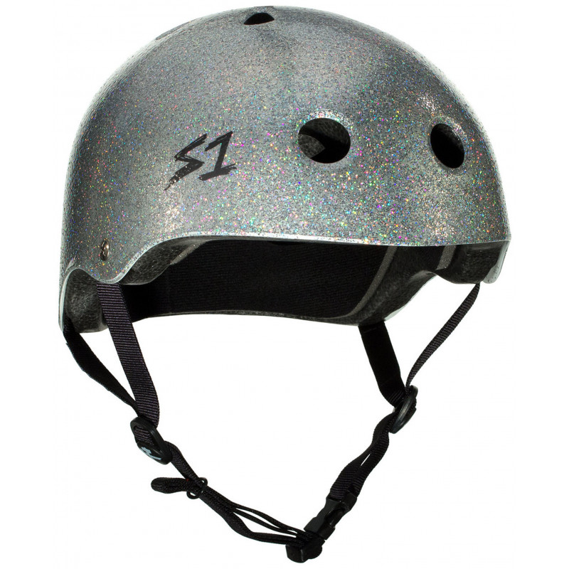 casque helmet lifer silver glitter