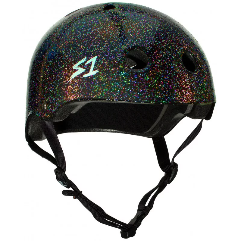 casque helmet lifer black gloss glitter