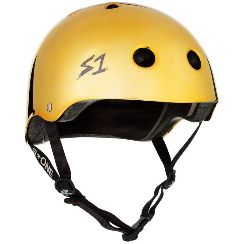 casque helmet lifer gold mirror gloss