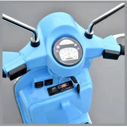 Scooter Piaggio Vespa PX150 Bleu électrique pour enfant 12 volts