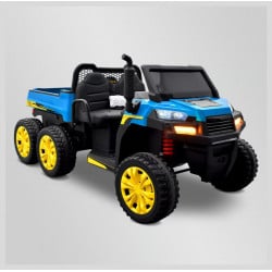 Tracteur électrique enfant 6x6 avec benne basculante Bleu - APOLLO