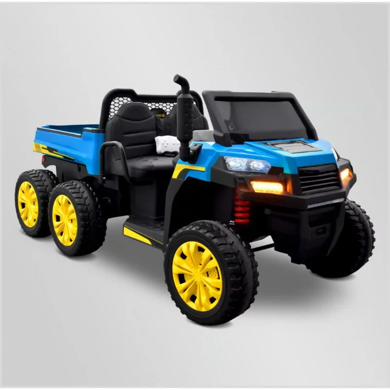 Tracteur électrique enfant 6x6 avec benne basculante Bleu - APOLLO