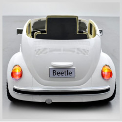 Volkswagen Coccinelle Dune Beetle blanc, 12 volts, voiture électrique  pour enfant
