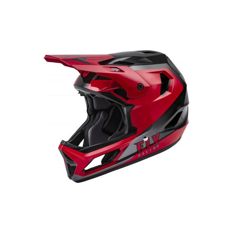 casque rayce rouge noir