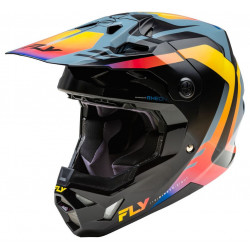 Casque CP Krypton Gris Noir Electric Fade - FLY