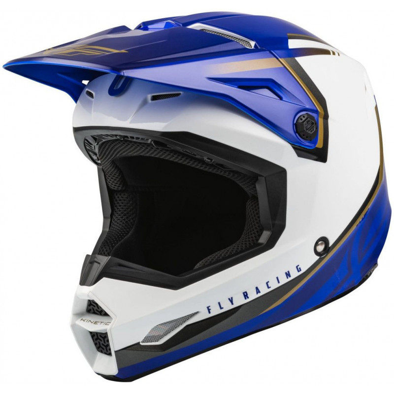 casque kinetic vision blanc bleu