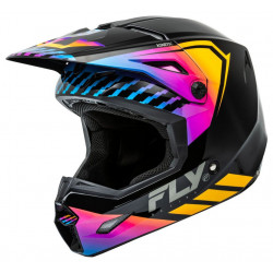 Casque Kinetic Menace Noir/Sunrise - FLY