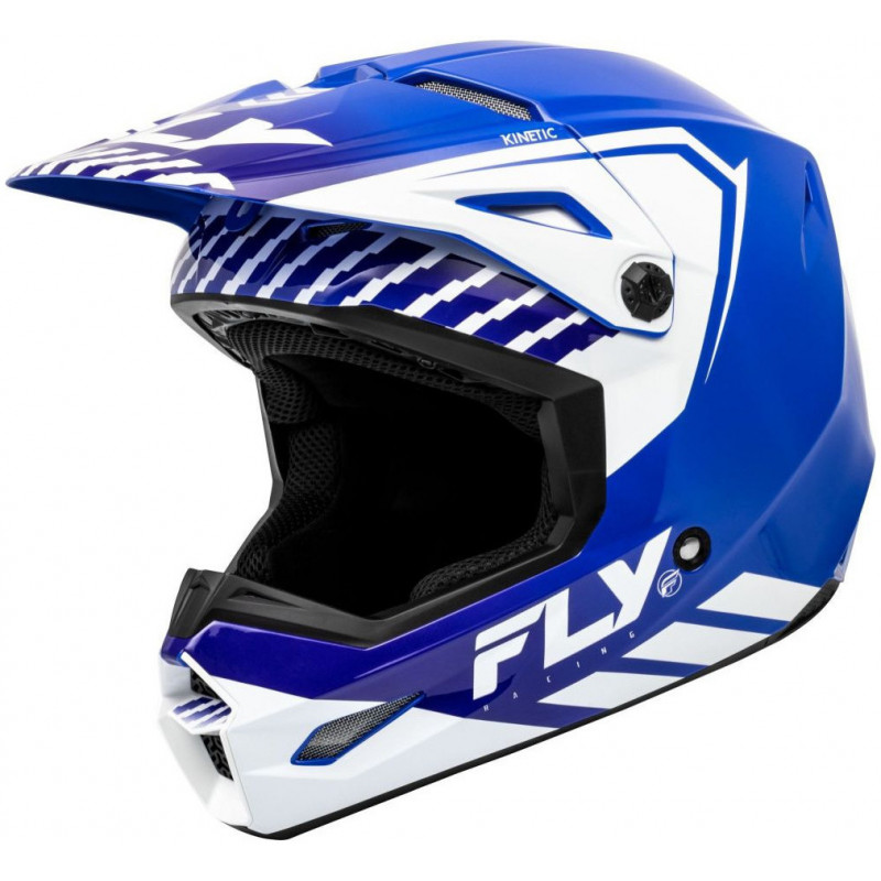 casque kinetic menace bleu blanc