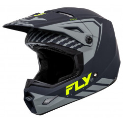 Casque enfant Kinetic Menace Gris Mat/Jaune Fluo - FLY