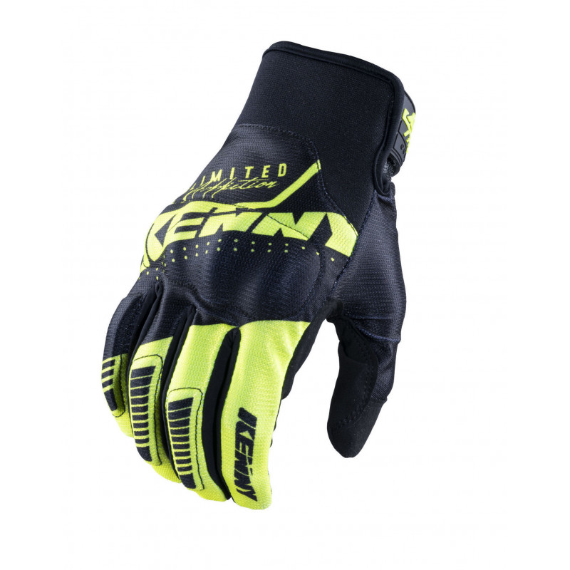 gants defender black neon yellow