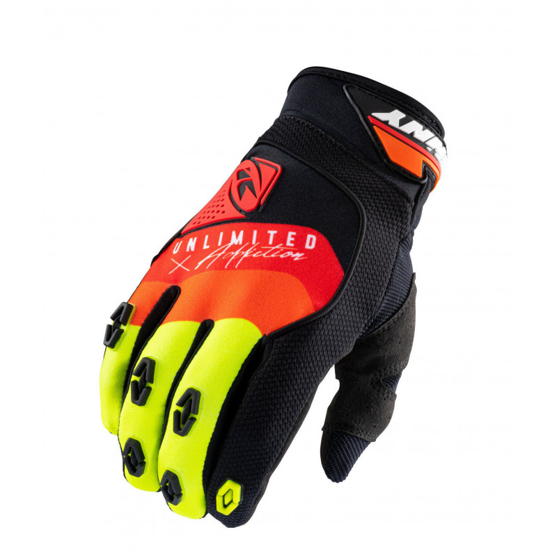 gants safety black red orange