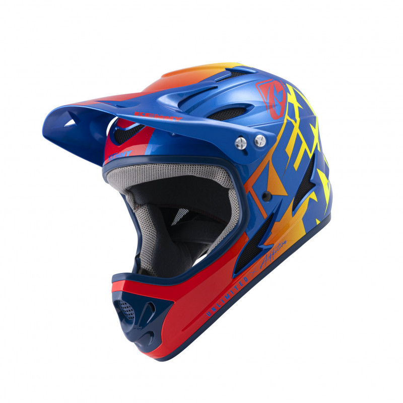 casque down hill graphic candy blue