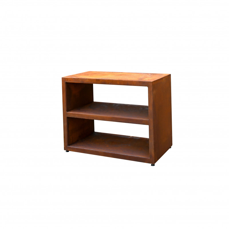 meuble rack tavolo large corten