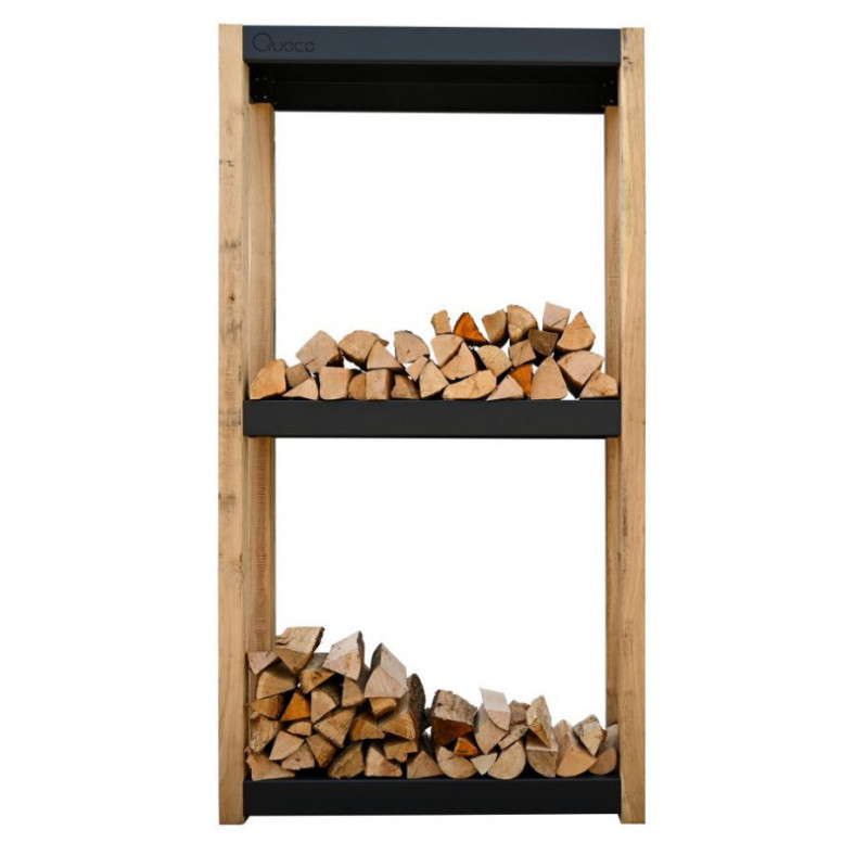 meuble rack bois cremagliera large noir