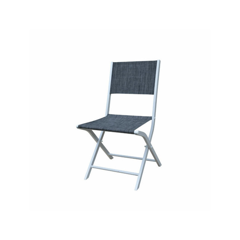 lot de 2 chaises pliantes modulo blanc