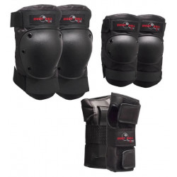 Pack de Protections Patin Pads 3 Junior Noir - EIGHT BALL