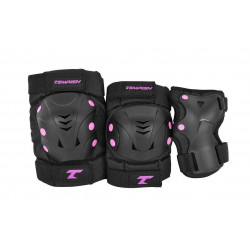 Pack de 3 Protections Taky Skate Noir/Rose - TEMPISH