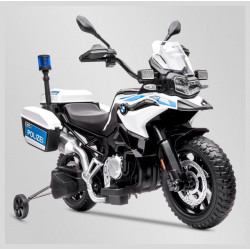 Moto électrique enfant BMW F850 GS Police 12V Blanc - APOLLO