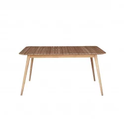 Table Naples rectangulaire 4/6 places en Teck Massif - WILSA