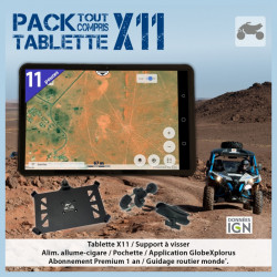 Pack Tablette GPS X11 Moto Quad SSV - GLOBE